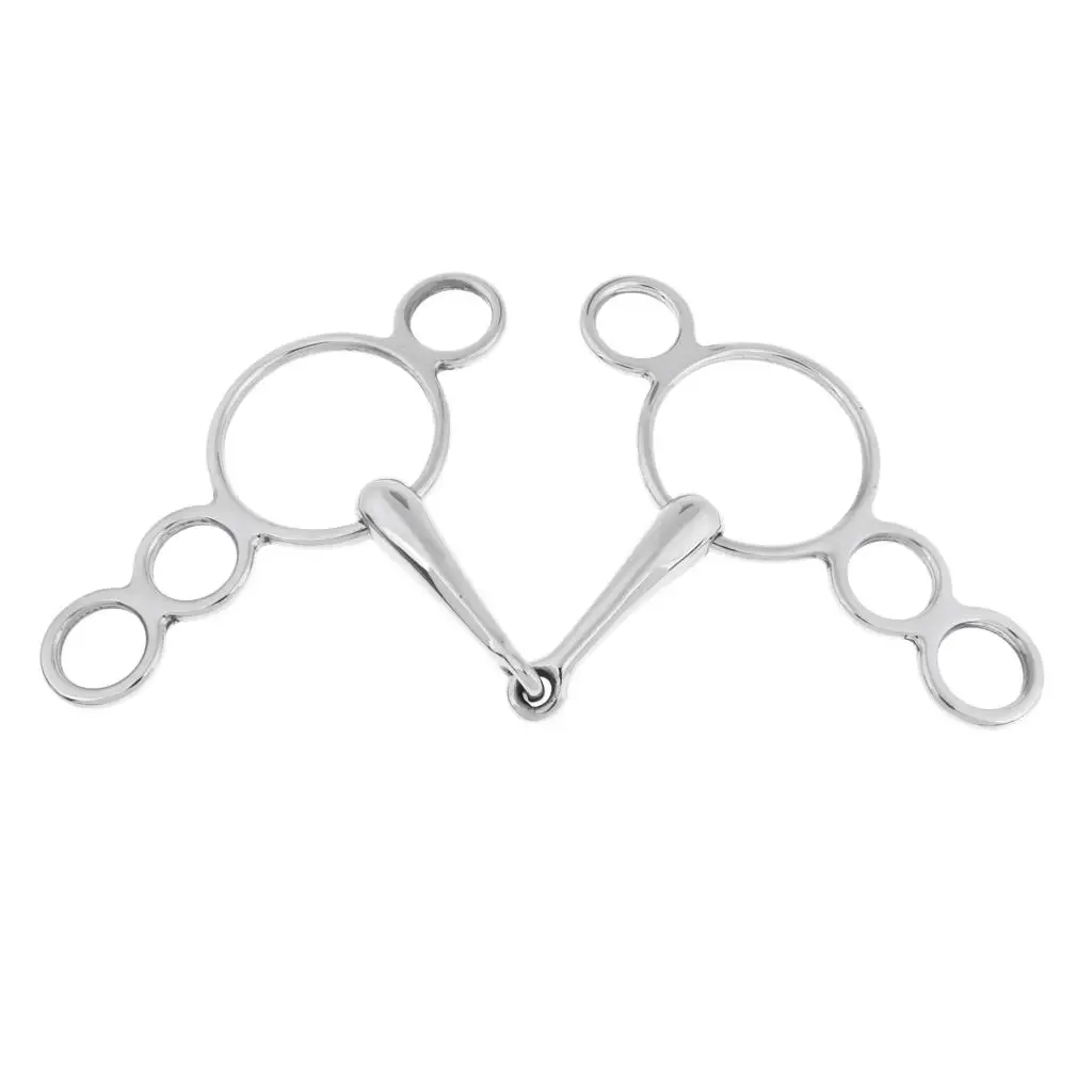 Stainless Steel Gag Bit Horse Tack Equestrian Accessories 135mm