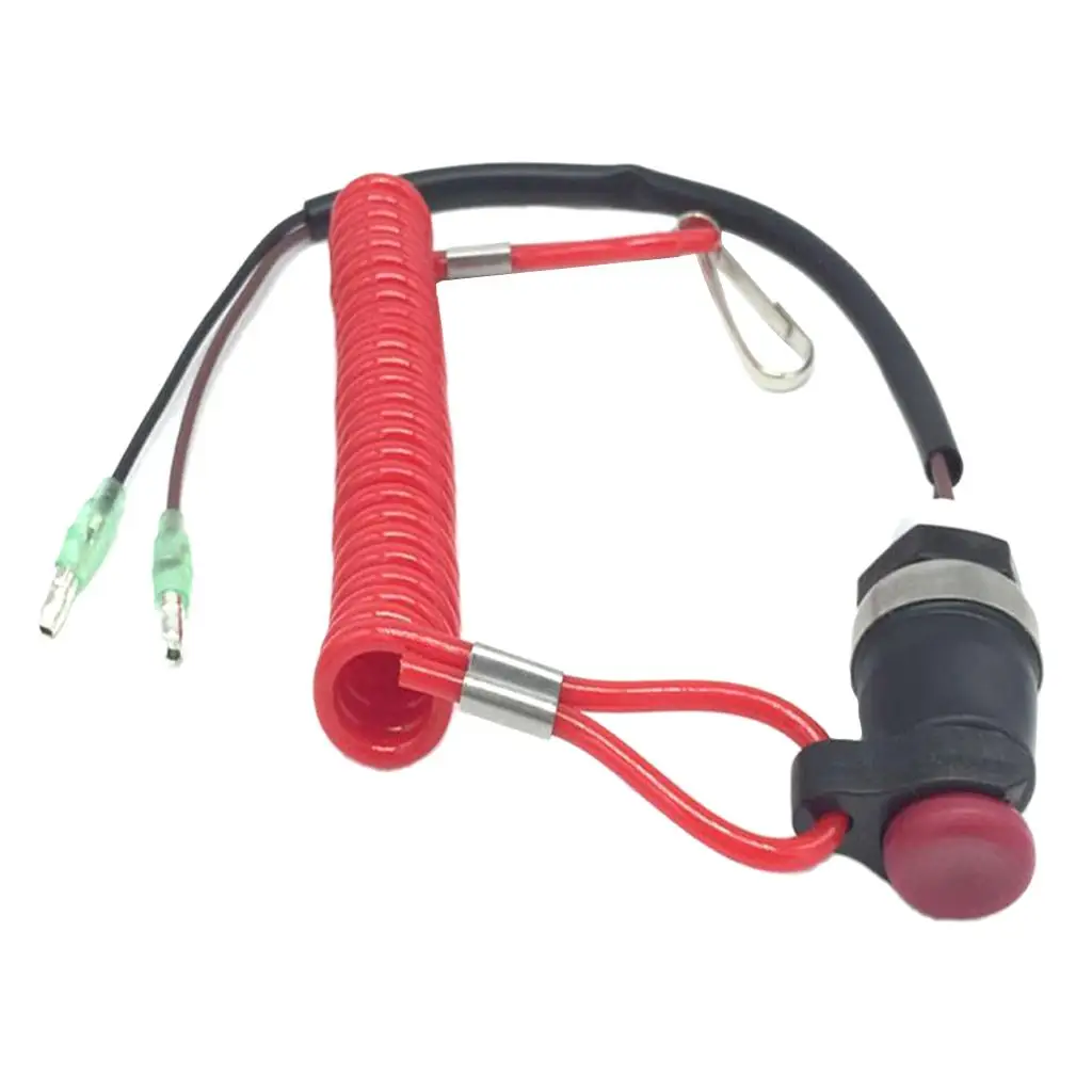 Kill Switch with Safety Tether Coiled lanyard 27.5cm Long - Universal Kill Switch Kit