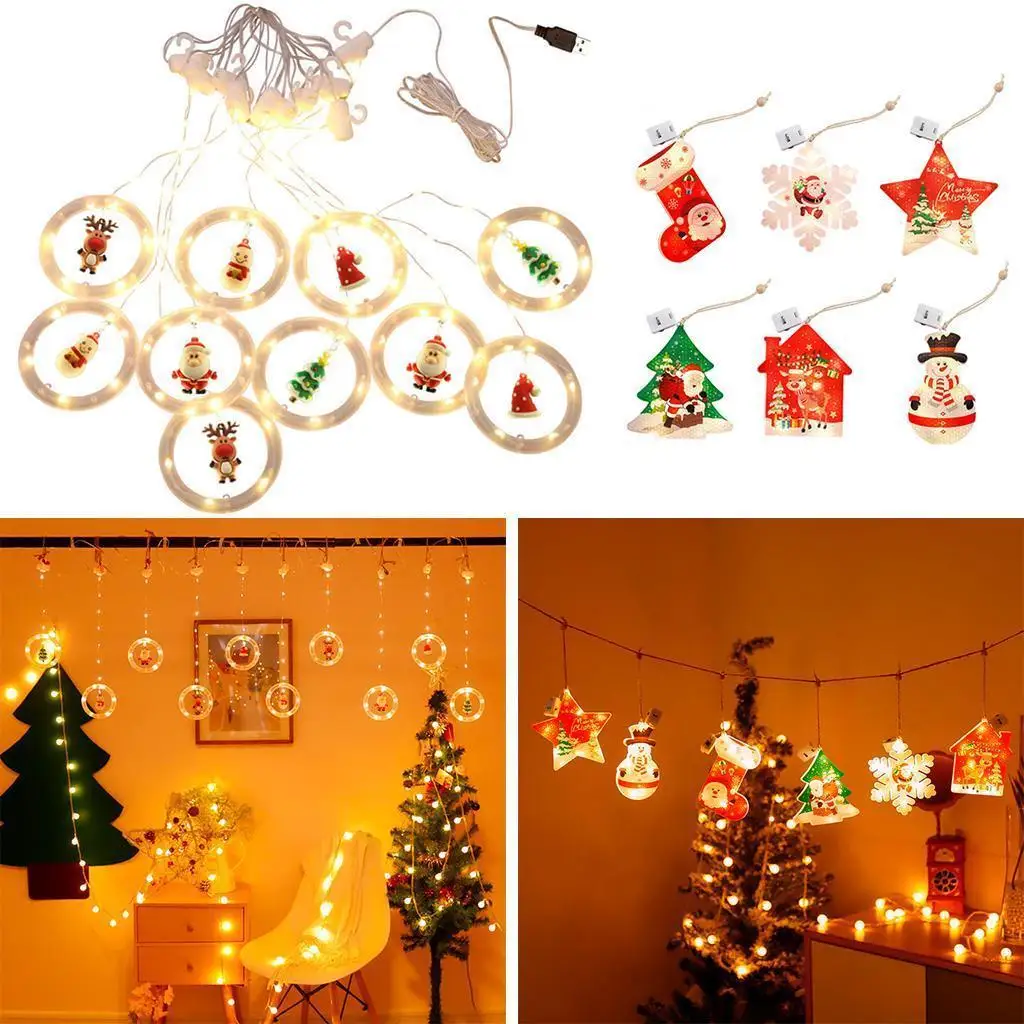 Christmas String Hanging Lights, LED Fairy Lights USB Powered for  Garden Patio  Decor indoor e outdoor Celebration Lighting