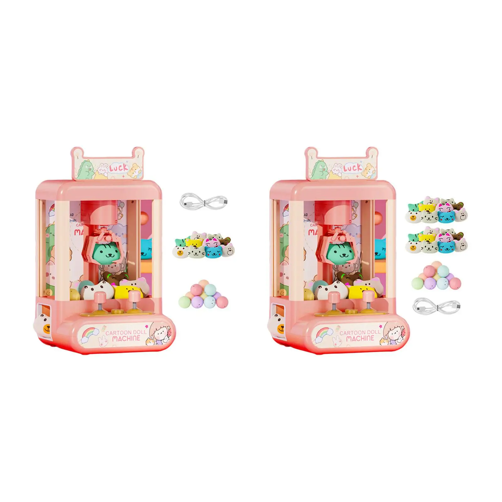 Kids Small Claw Machine Arcade Claw Games Prize Dispenser Toys Doll Machine with Sounds for Girls 6 7 8 9 Year Old Holiday Gifts