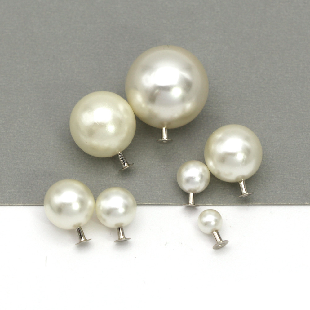 Description Picture 4 of item6mm-20mm White Pearl Rivets Crafts Beads Mix Size Pearl for Decoration Plastic Rivet Studs for Clothing Dress Garment Beads