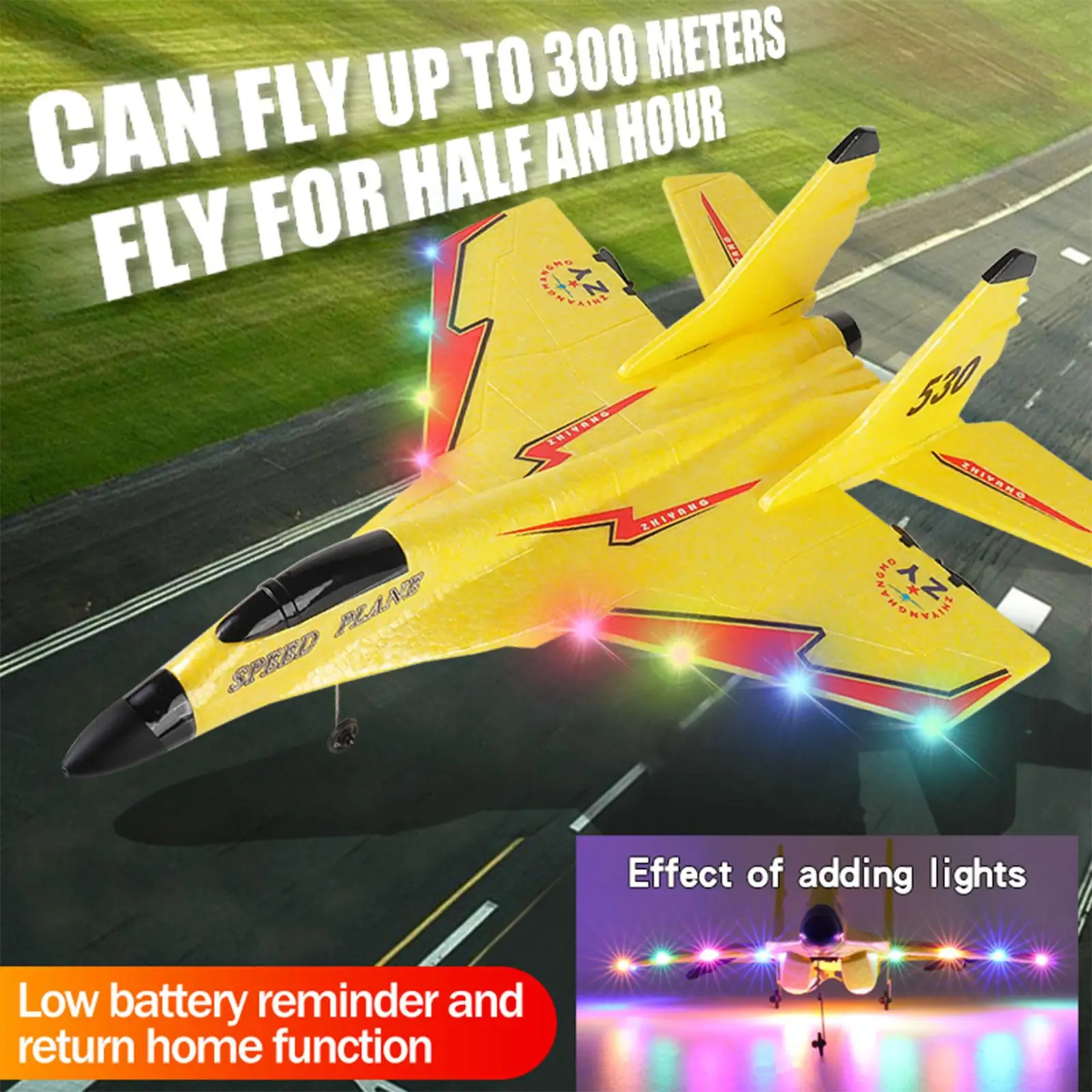 Foam RC Plane Glider Easy to Fly High Speed Motor Outdoor Game Remote Control Aircraft for Adults Boys Kids Christmas Gifts