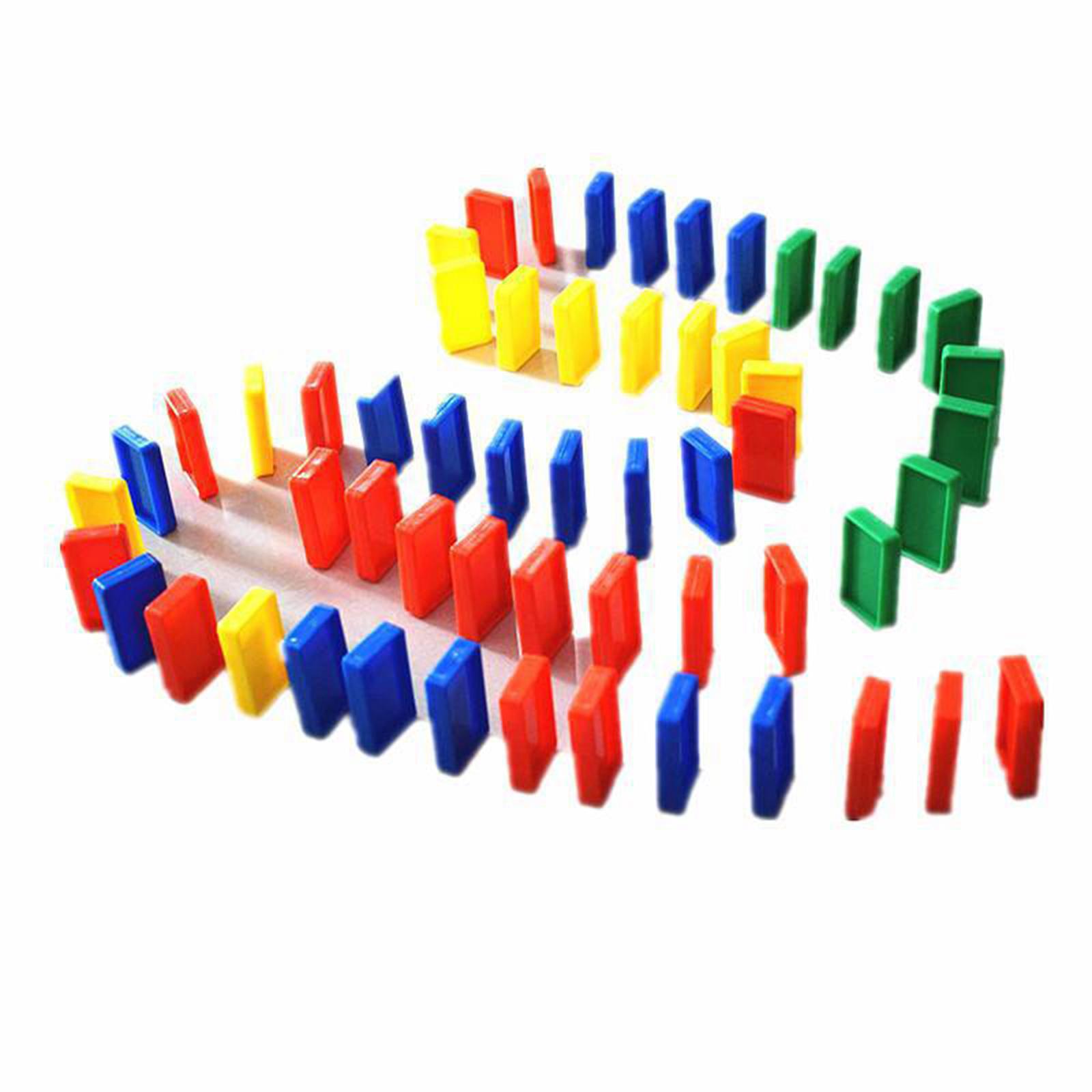 100x Dominoes Train Blocks Set Educational Play Toy for Creative Gifts