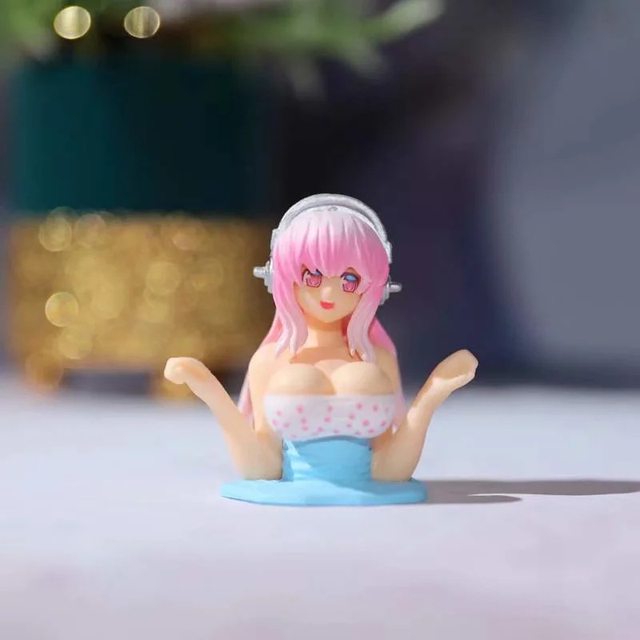 Interior Car Dashboard Decorations Widget Sexy Anime Chest Shaking Ornament  For Girls Boys Home Decor Gifts