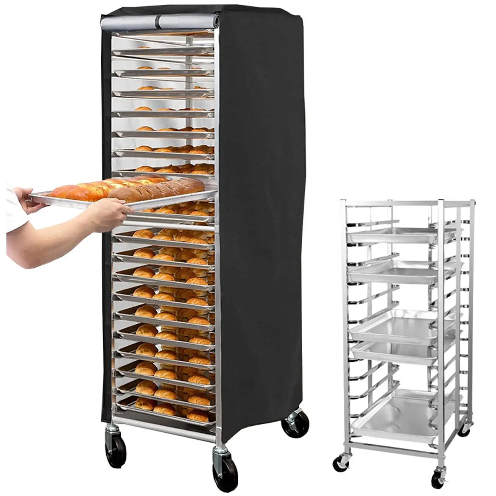 Bread Rack Cover 23``x28``x64`` High Density Protective Covers Bun Pan Rack Cover for Dining Room Bakery Kitchen Restaurant
