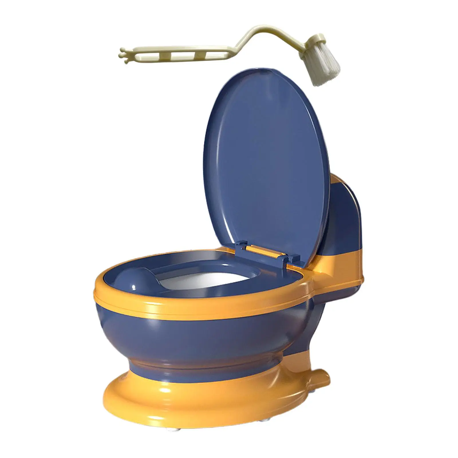 Baby Potty Toilet with Spilling Guard (Brush Included) Real Feel Potty Kids Potty Chair Realistic Toilet Kids Girls Boys