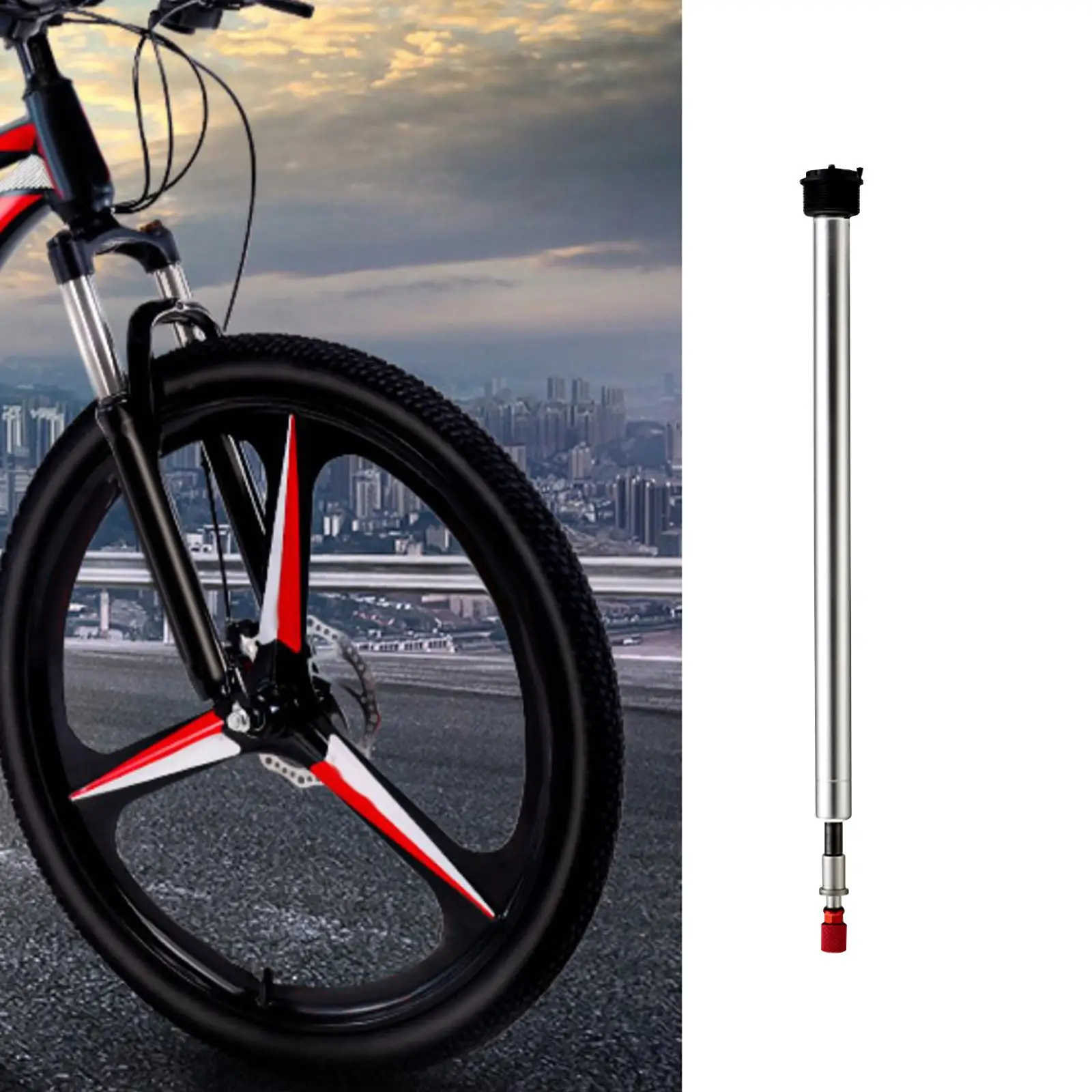 Bicycle Front Fork Repair Rod Bike Suspension Fork Sturdy Accessory Easy Installation Air Pneumatic Rod for Mountain Bike