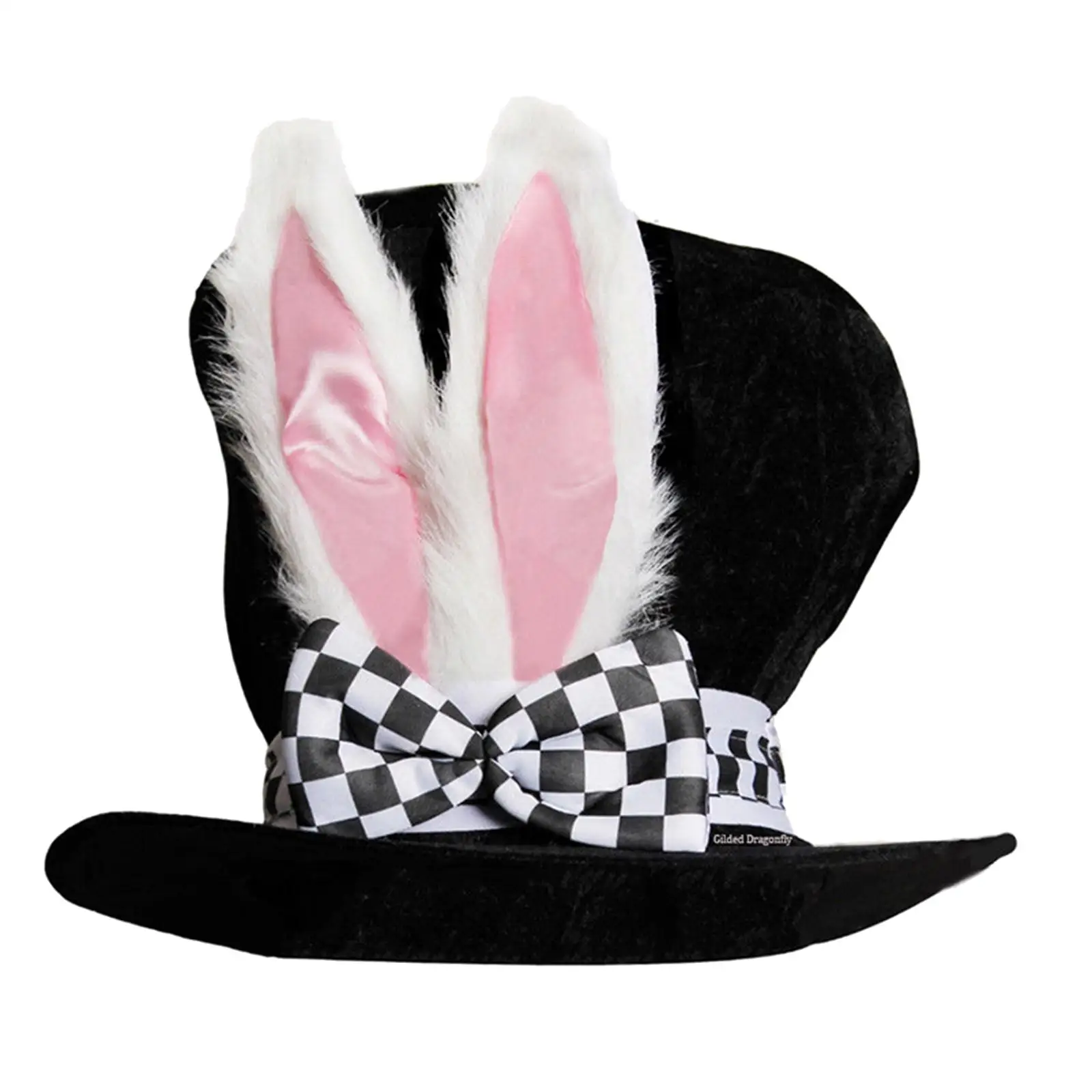 Man Velvet Bunny Ear Top Hat Cute Seasonable Hand Wash Dress up Hat Easter Bonnet Fun Novelty Holiday Hat ,One Size Fits All