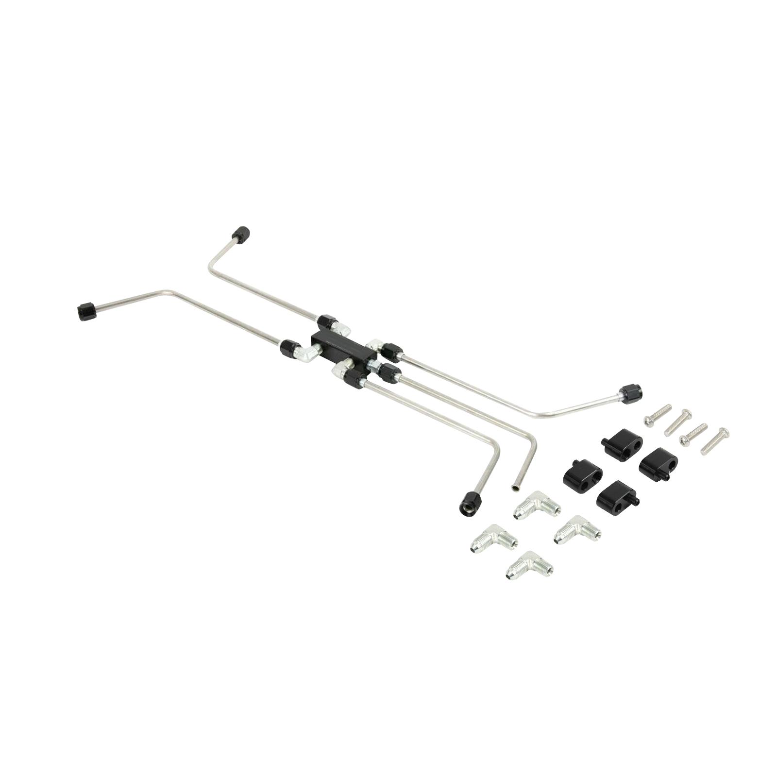 Complete Coolant Crossover Kit Front and Rear Venting Replacement for LS Series LS1 LS2 LS3 LS6 LS9 Engines Car Accessories