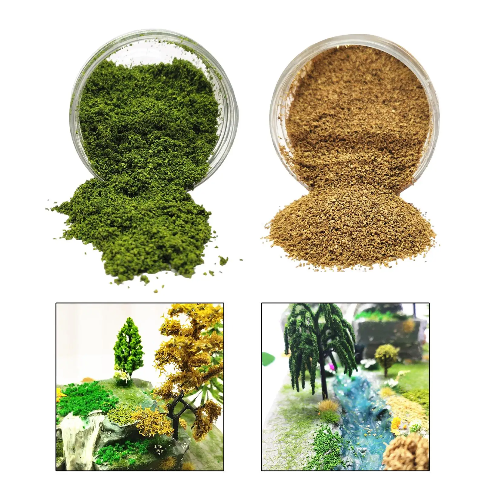 Miniature Artificial Grass Debris Collection DIY Kit 185ml Multipurpose for Layout Props Sand Table Street Building Beginners