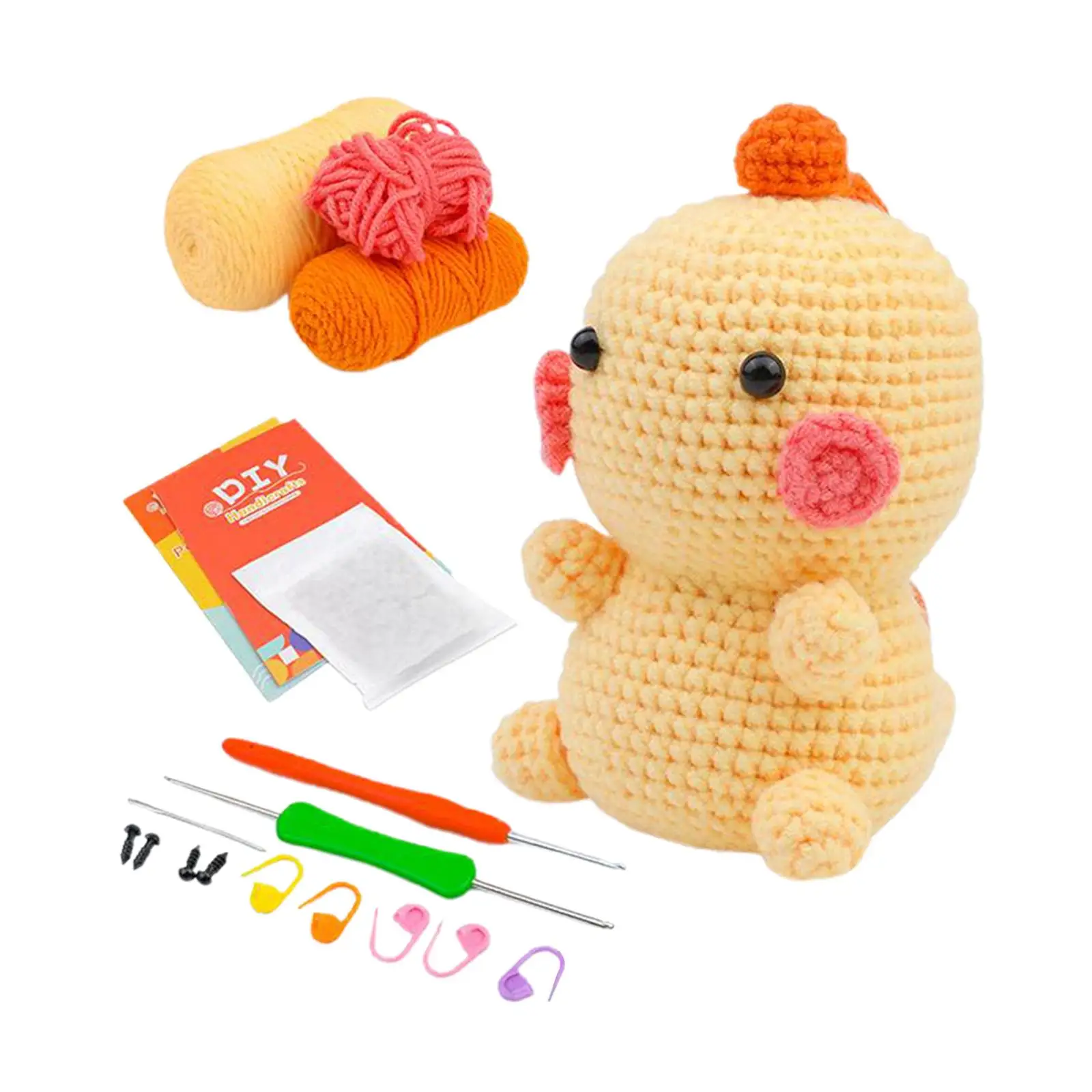 Crochet Animal Kit with Crochet Accessories Crochet Kit for Beginners Complete Material Pack for Kids Adults Knitting Enthusiast