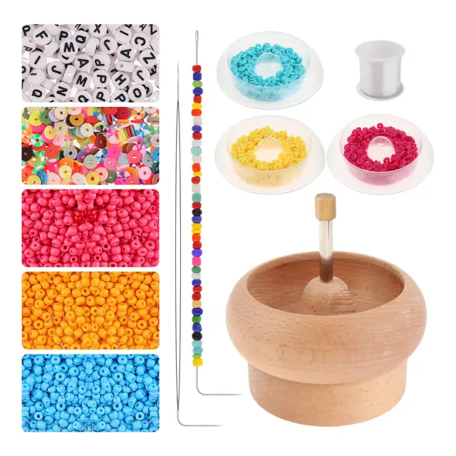 Complete Wooden Bead Spinner Kit for Fashion Jewelry Making And