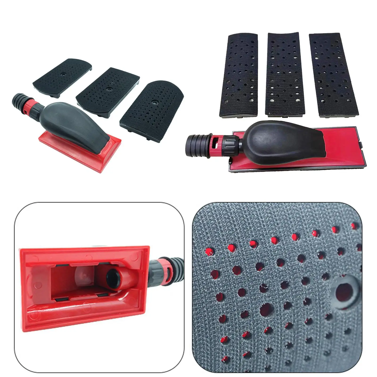 Hand Sanding Block Dust Extraction Dry Grinding Push Board for Furniture Making Wood Work Drywalling Industrial Shops Polishing