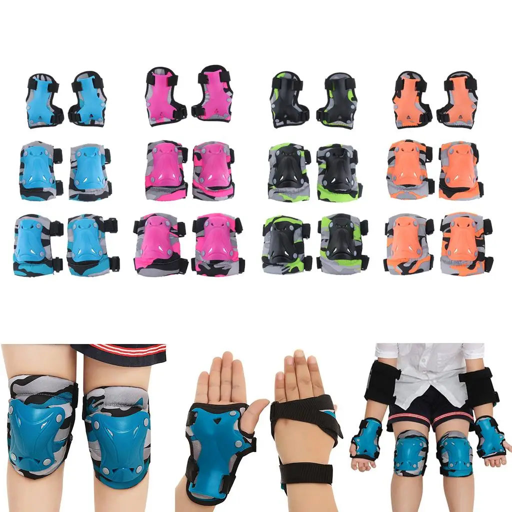 Boys Girls Kids Skate Cycling Bike Safety Knee Elbow Pad Set Multi Sports Protective Gear