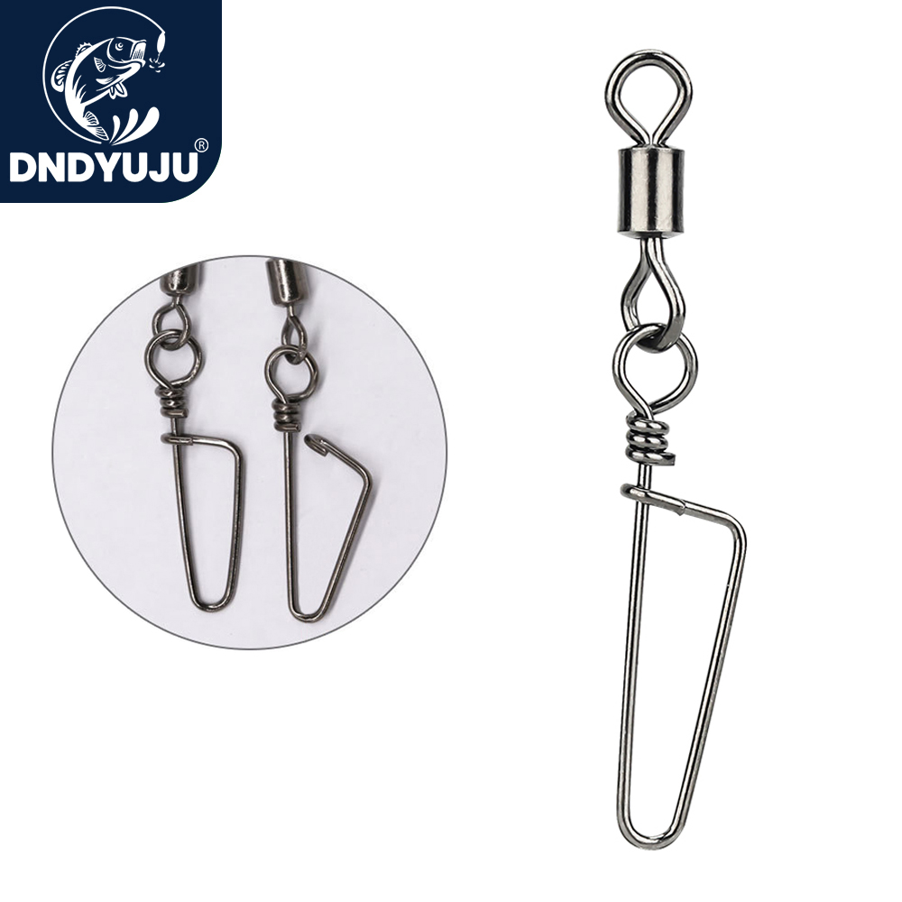 Description Picture 4 of itemDNDYUJU 10-30X Fishing Rolling Bearing Swivels Solid Ring Interlock Snap For Fishhook Lure Fishing Connector Tackle Accessories