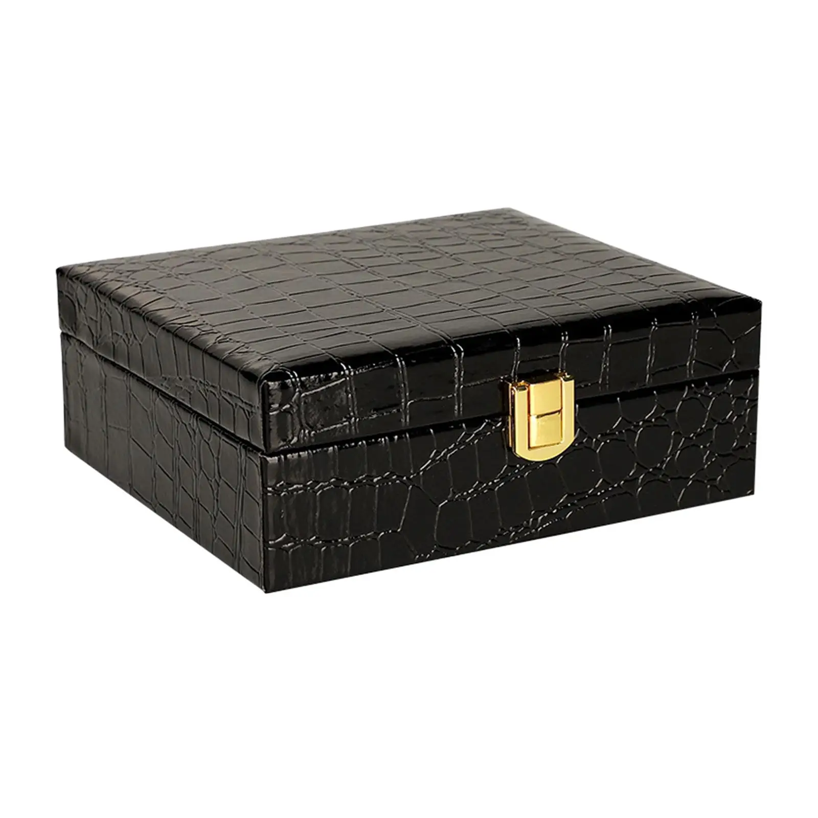 Cigar Case Jewelry Organizer Box Rectangular Vintage Storage Case Exquisite Handcraft Trinket Box for Travel Necklaces Women Men