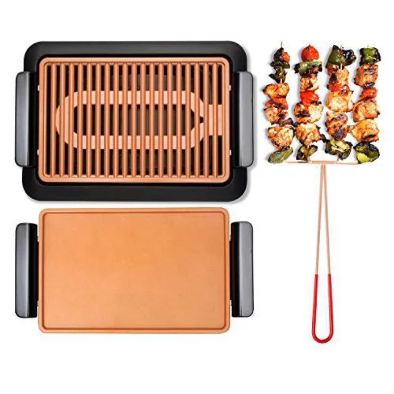 Title 1, Indoor Smokeless Electric Grill, Ultra Nonstick...