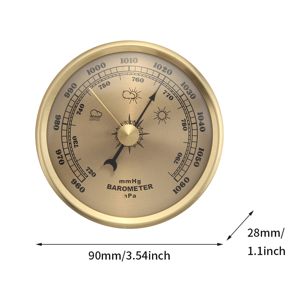 Прочная круглая профессиональная метеостанция, измеритель атмосферного  давления 90 мм, домашний барометр, настенный портативный комнатный |  AliExpress