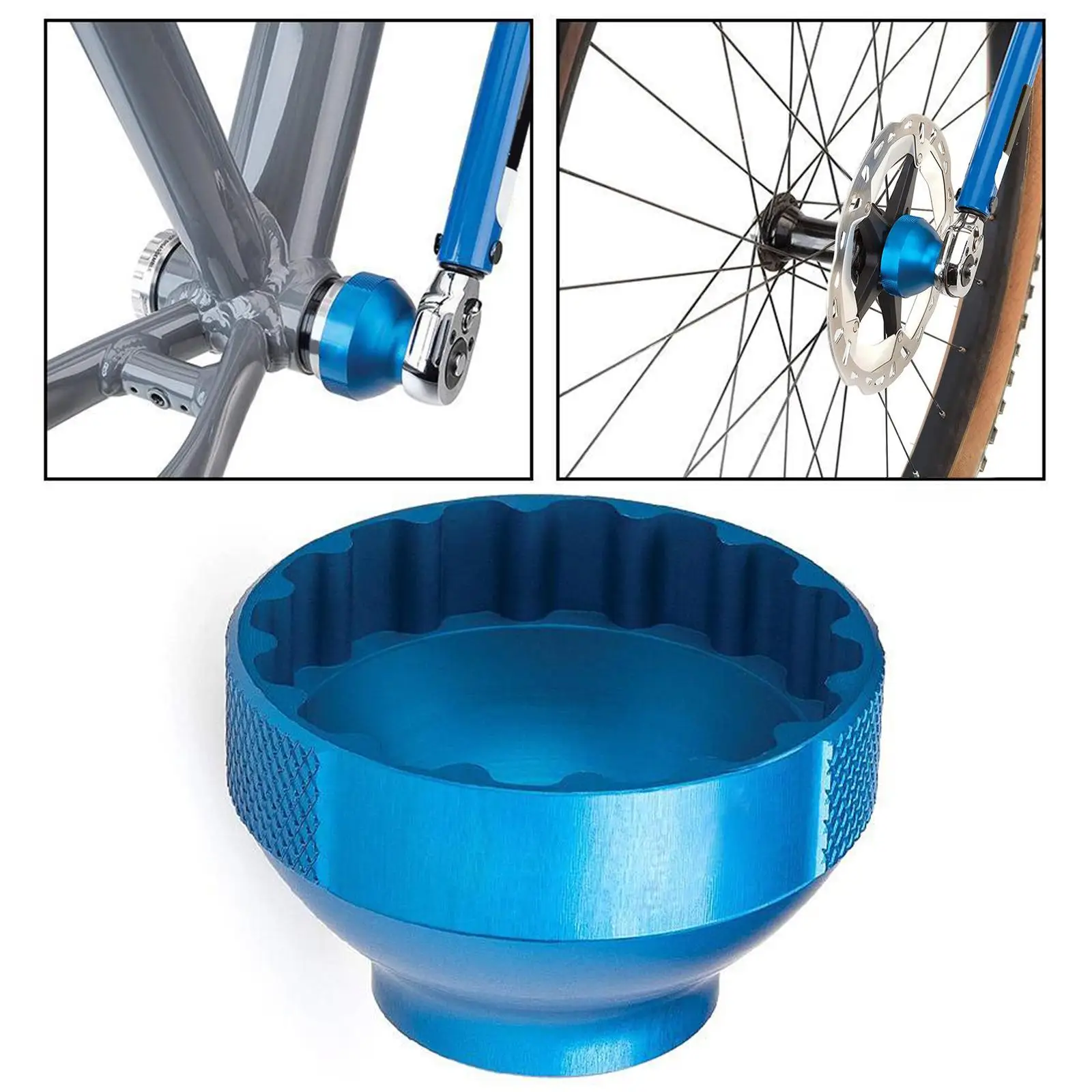 1x Bbt-69.2 16-Notch Maintenance Equipment Aluminum Removal Blue Parts Bottom Bracket Tool  Cycling Bike Traveling Repair Shop