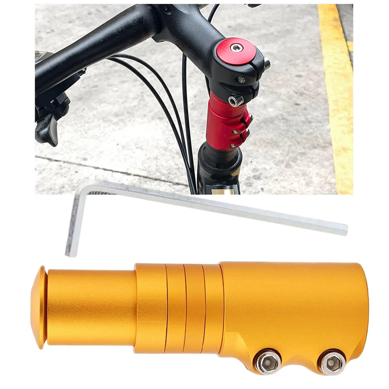 Bike Fork Shaft Extender Bike Handlebar Height Adapter Adjustable Bike Components & Parts for Mountain Bike