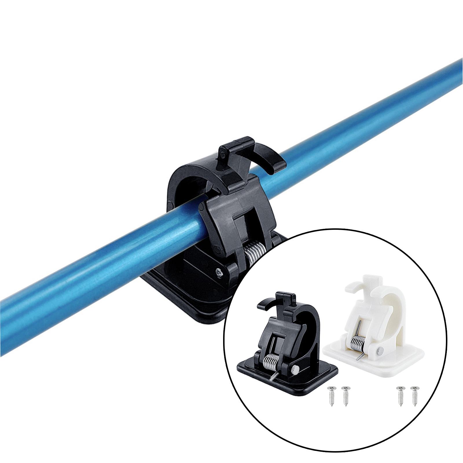 Fishing Pole Rod Holder Clips with Two Screws Clamps Holder Walls Rod Rests