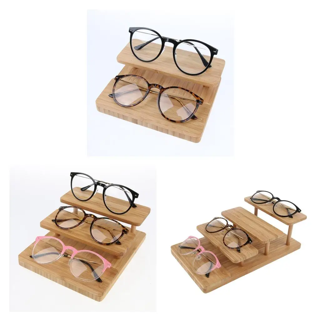 Wooden Sunglasses Holder Eyeglass Collection Display Stand Rack for Store Show, highlight 