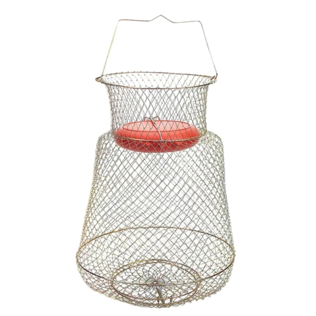 652D Steel Wire Fish Basket, Collapsible Fish Crab Basket