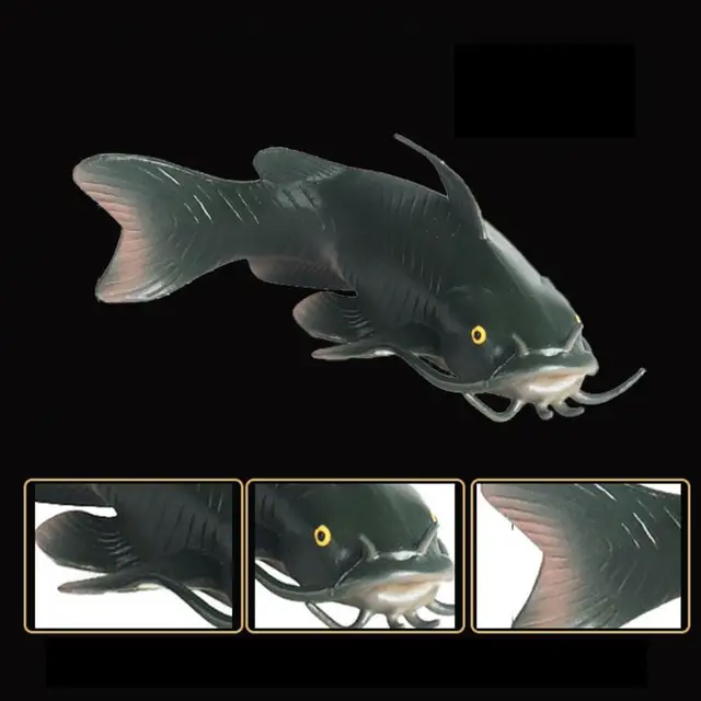 Lovely Catfish Statue Model Toy Vivid Expression Indeformable