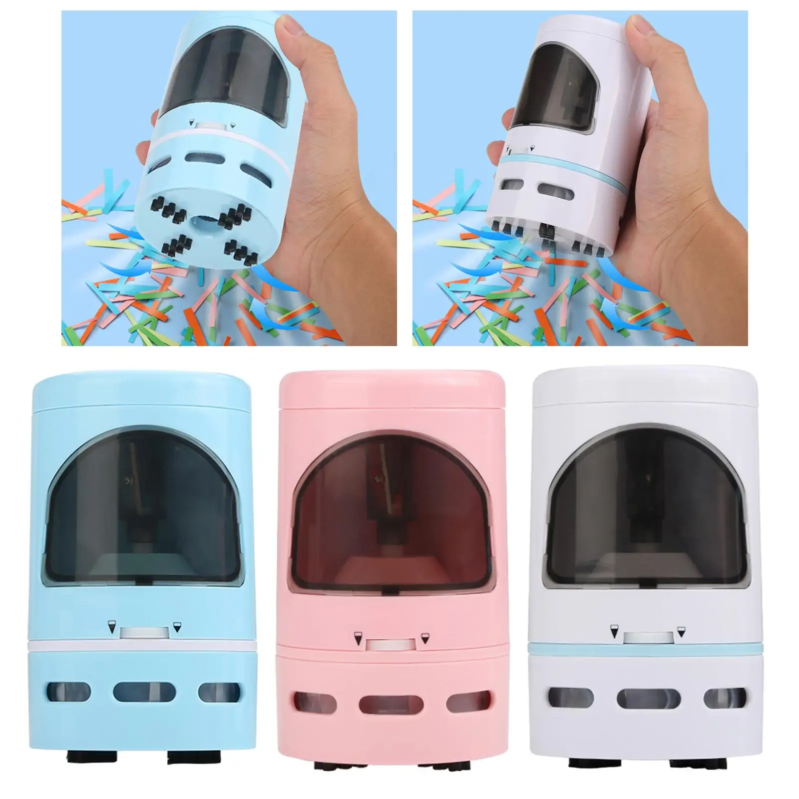 Electric Pencil Sharpener Portable Battery Operated School Supplies Pencil Sharpener Mini Vacuum Cleaner for Classroom Student