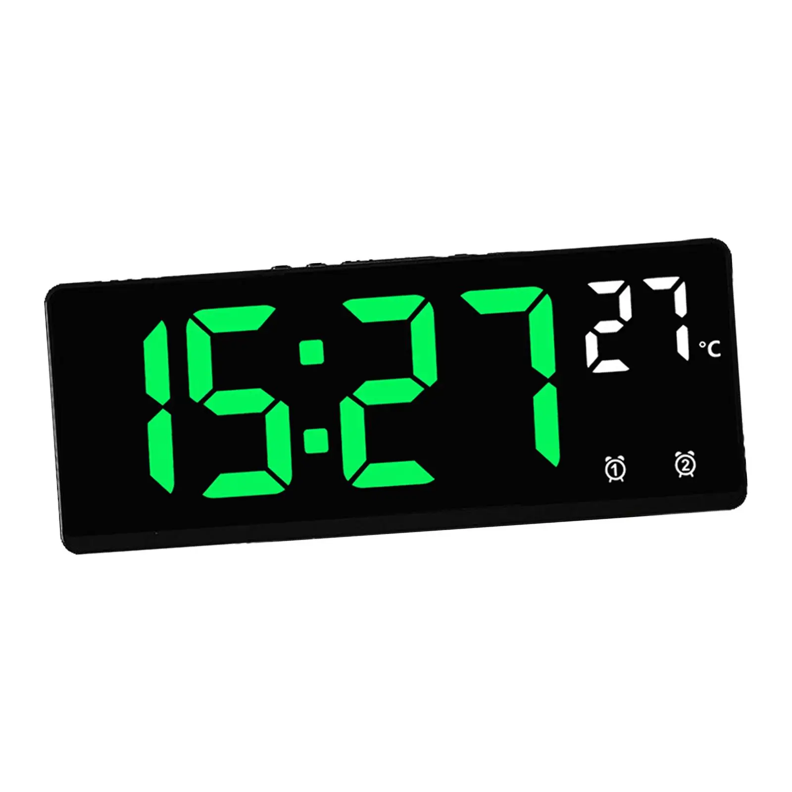 Digital Alarm Clock Large Display Adjustable Brightness LED Electronic Clock Simple 12/24H for Travel Home Table Bedside Student
