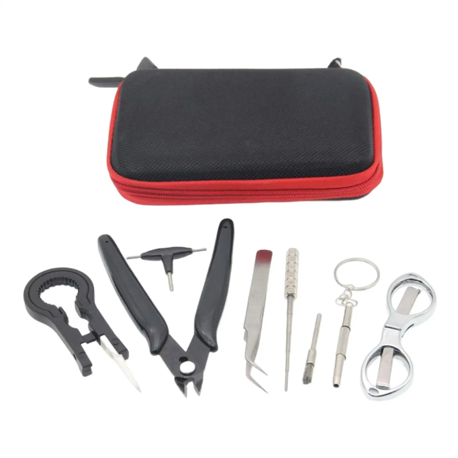 Portable DIY Tweezers Tools Set Building Mini Telescopic Folding Scissor Ceramic Tweezer Driver for Home Maintenance