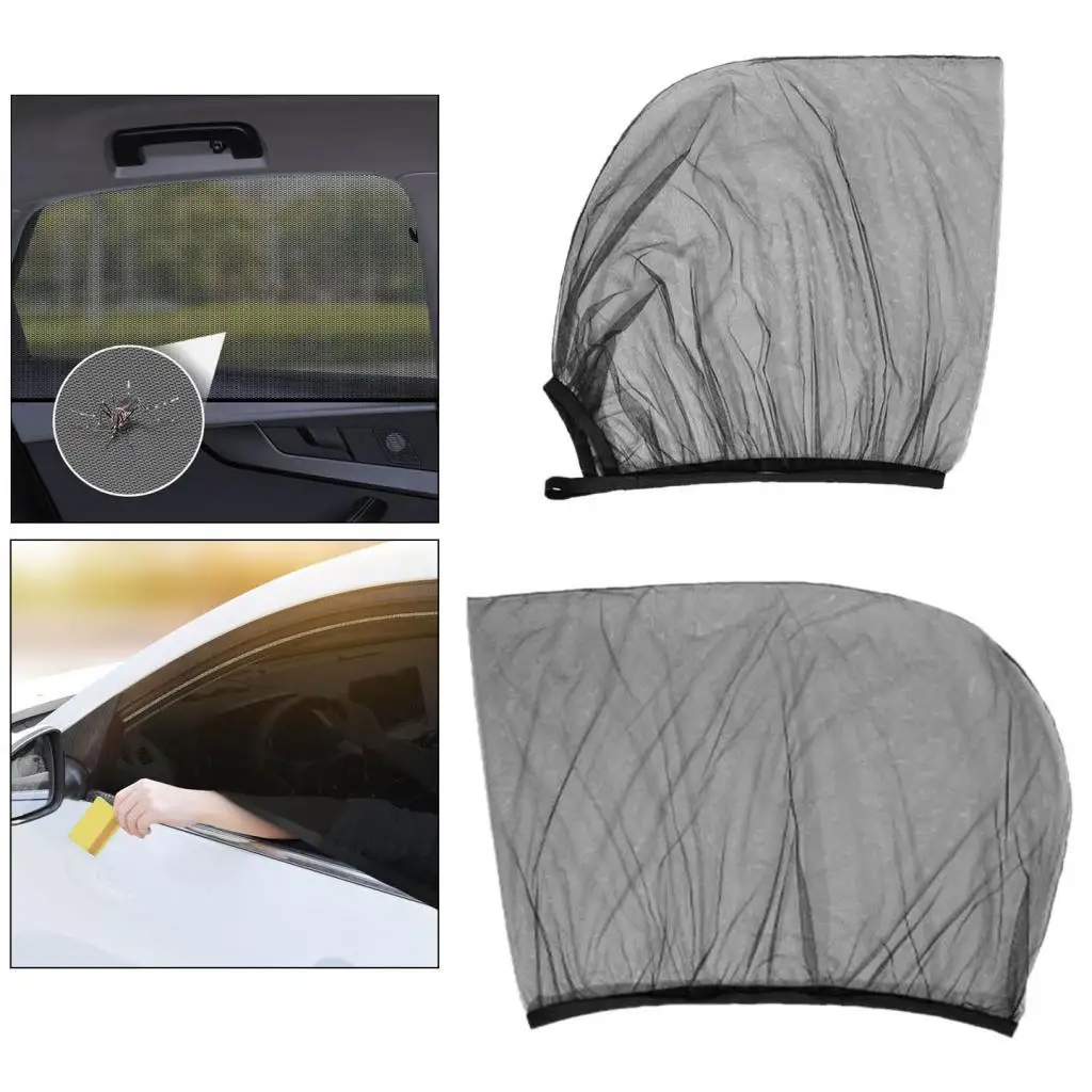 2 Pieces Car Privacy Curtain  Screen Mesh  Insulation  Mesh  Curtains Suitable for I