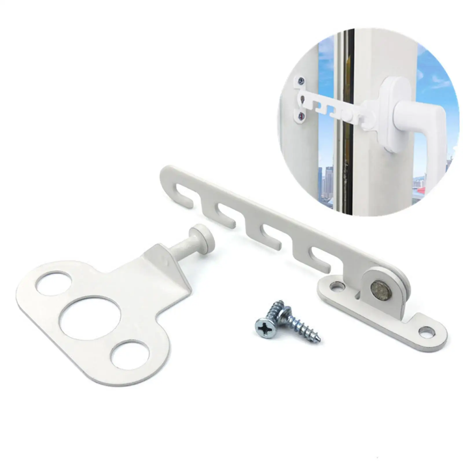 Iron Casement Stay Window Latch Vertical Restrictor Lock Stopper Stay Position