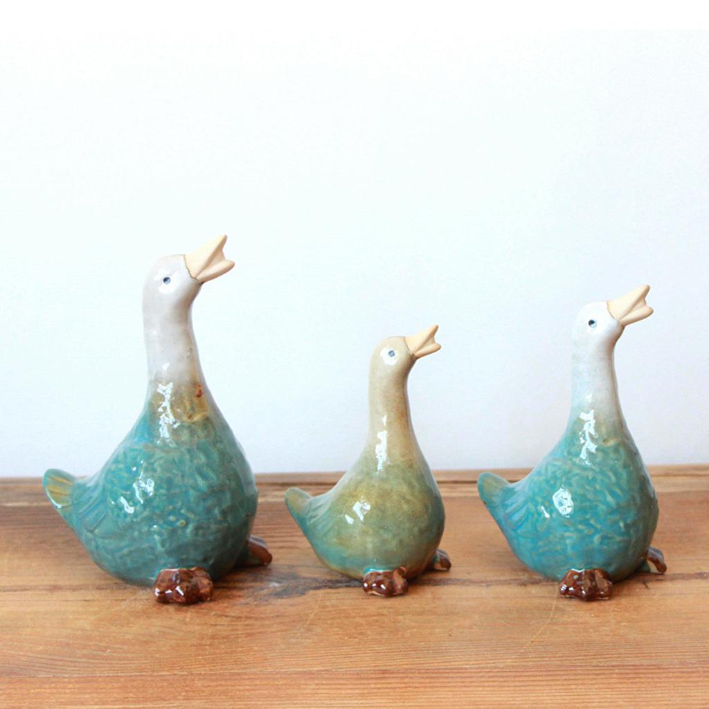 Modern Ceramic Duck Statue Animal Figurine Ornament Sculpture Living Room Tabletop Bookcase Desktop Home Decoration Collection