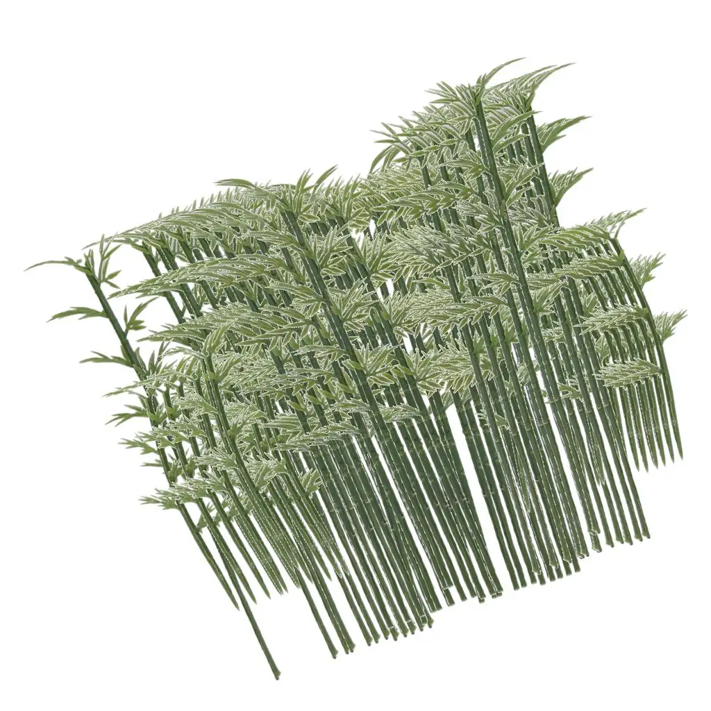 100x Bamboo Trees Model  Buildings Architecture Scene Layout 4 Scale