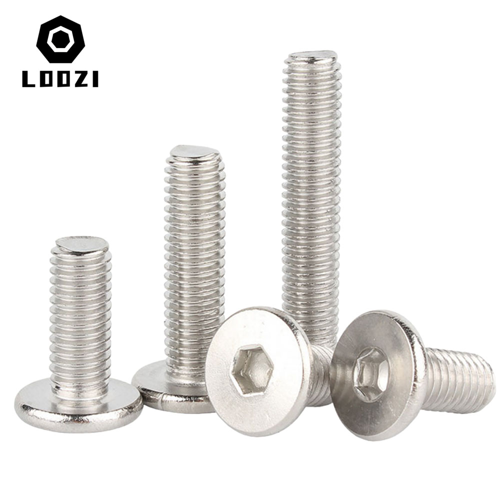 5/2,5/50pc m2 m2, 5 m3 m4 m5 m6 m8 Sechskant-Innen sechs kant buchse aus Edelstahl, ultra dünne, super flache Wafer kopfs ch raube – Detail 5