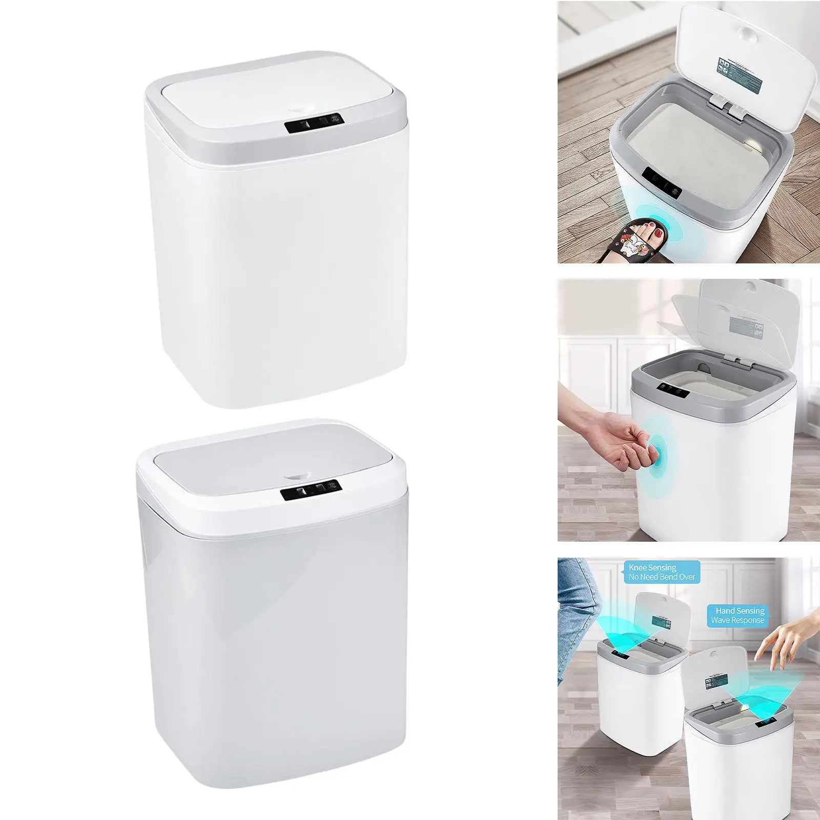 16L Smart Trash Can Motion Sensor Garbage Bin Rubbish Bin for Kitchen Living Room Toilet