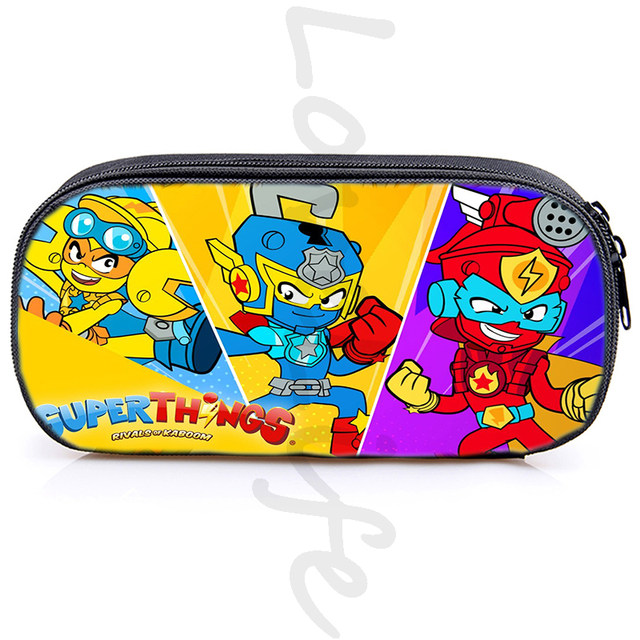 Children Superthings Power Machines Pencil Case Functionary Students  Cartoon Anime Stationery Bags Kids Super Zings7 Pencil Box - AliExpress