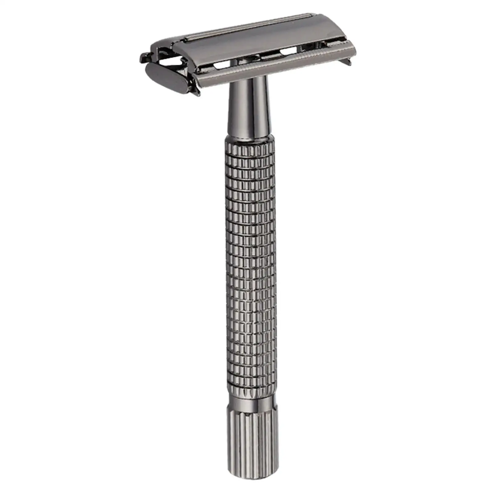 Manual Safety Razors, Double Edge Shaver, Long Handle W/ 5x Blades Barber