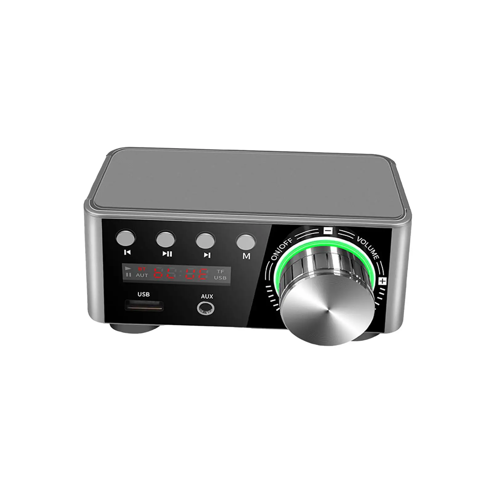 Power Amplifier MP3 for Car Home Bar Party USB AUX BT TF Aut Dual Channel Portable Sound Amplifier Speaker Amplifier 50W+50W US