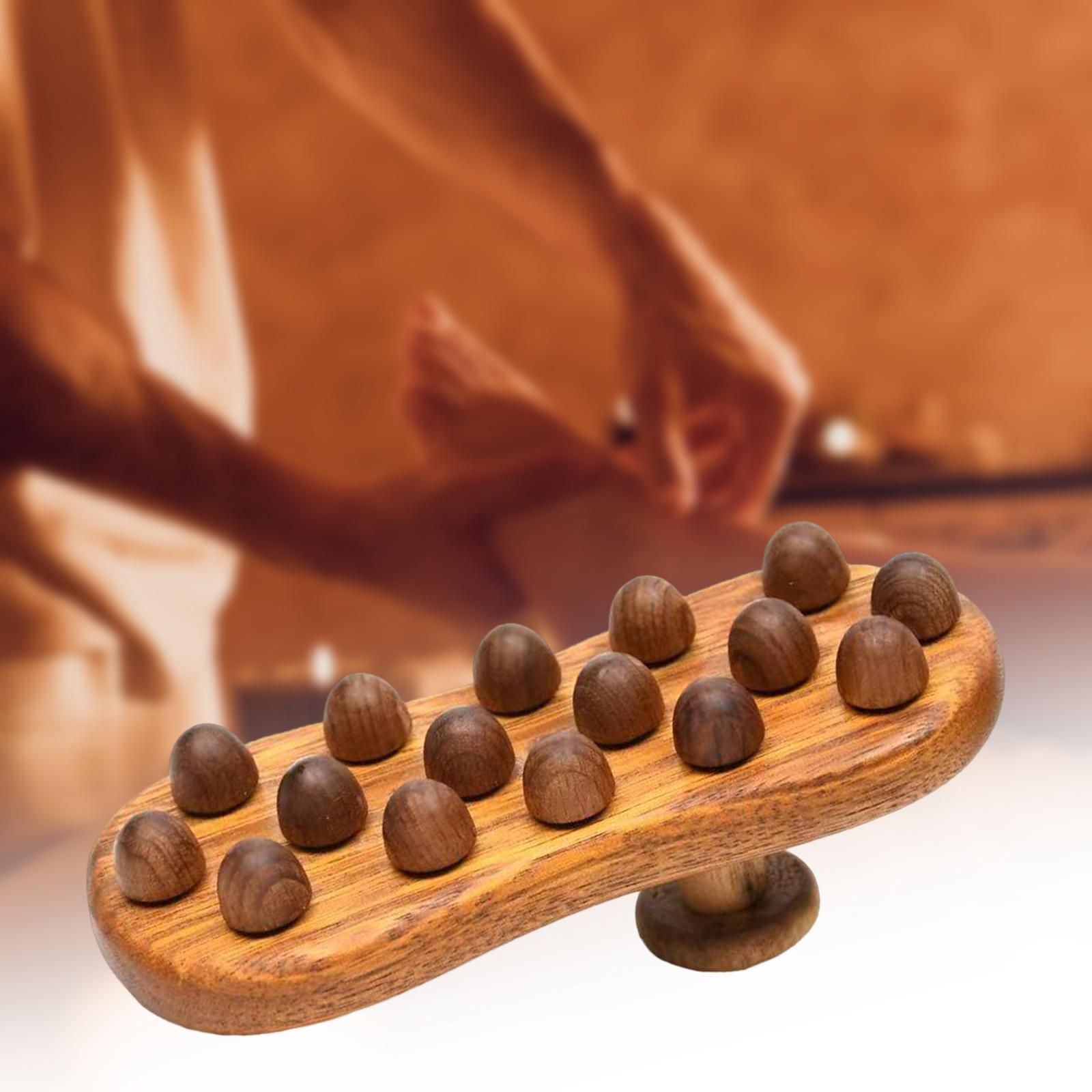 Wooden Massage Brush Therapy Tool Handheld Guasha Scraping Brush Body Massager for Itchy Skin Relief Legs Body Contouring Thigh