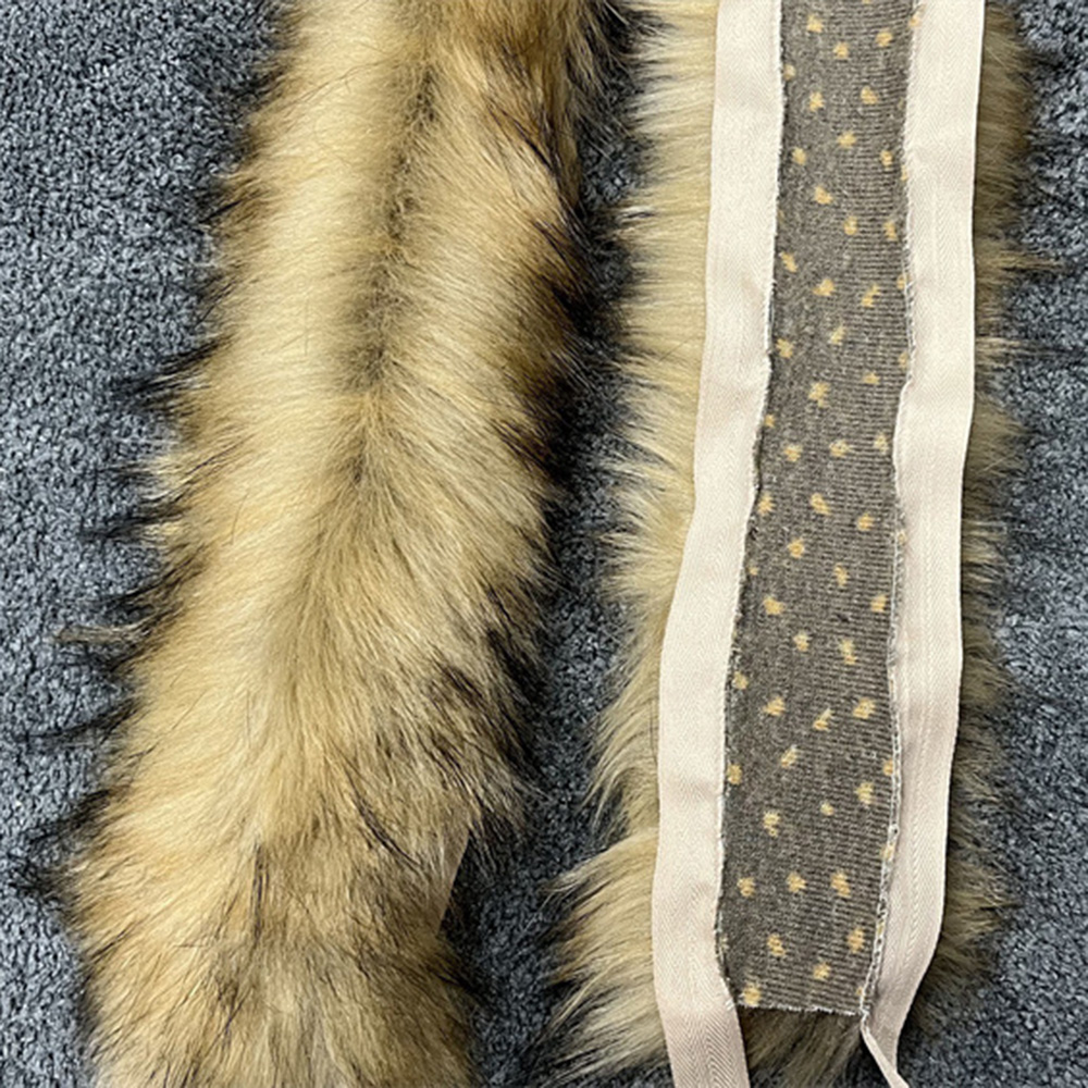Description Picture 3 of item1PC 1M Imitation Raccoon Dog Hair Wool Top Lace DIY Fur Collar Lace Autumn Winter Clothing Accessories For Scarf Hat Coat