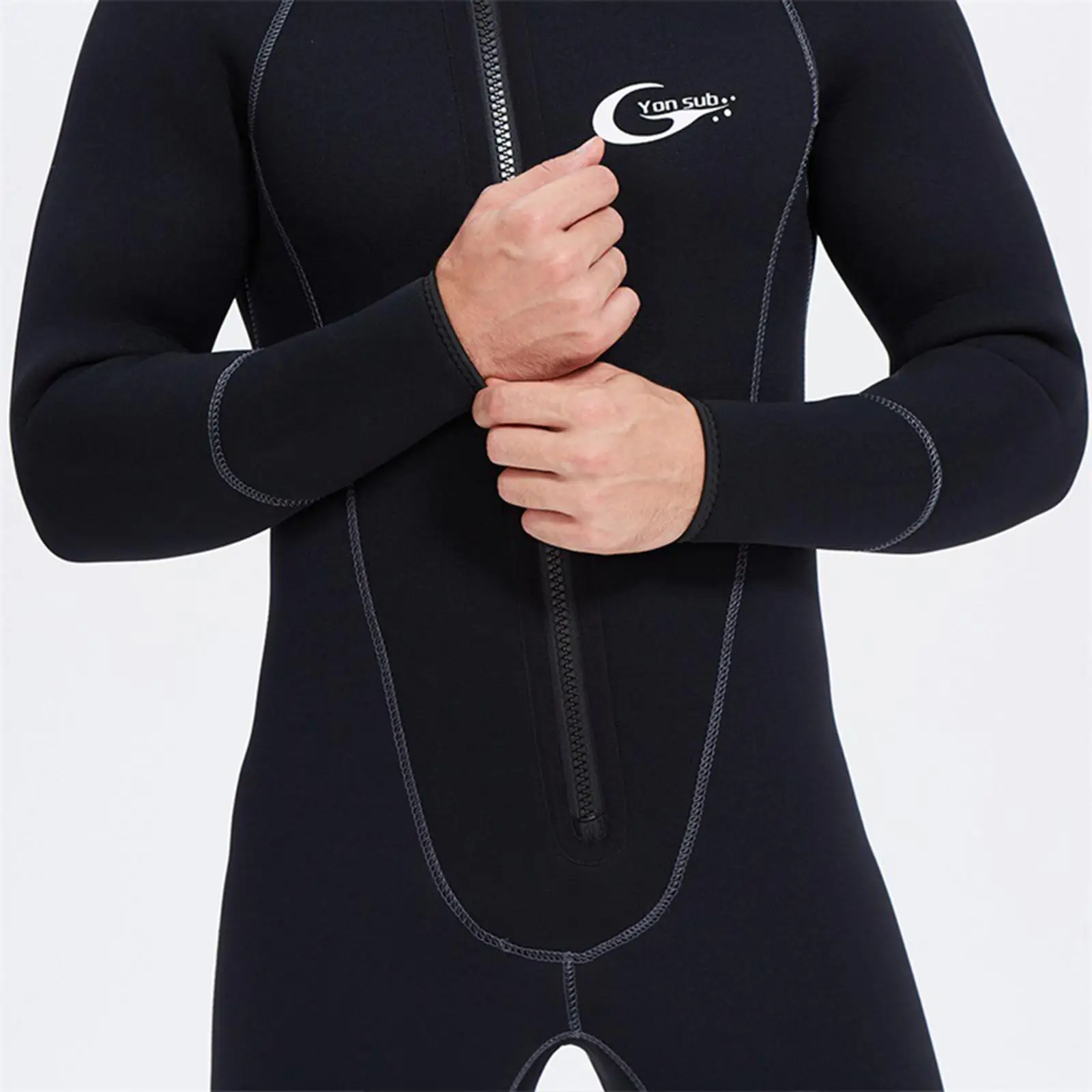 Mens Wetsuits Jumpsuit Full Body 5mm Neoprene Hooded Wet Suit Swimming Suit for Water Sports Kayaking Snorkeling