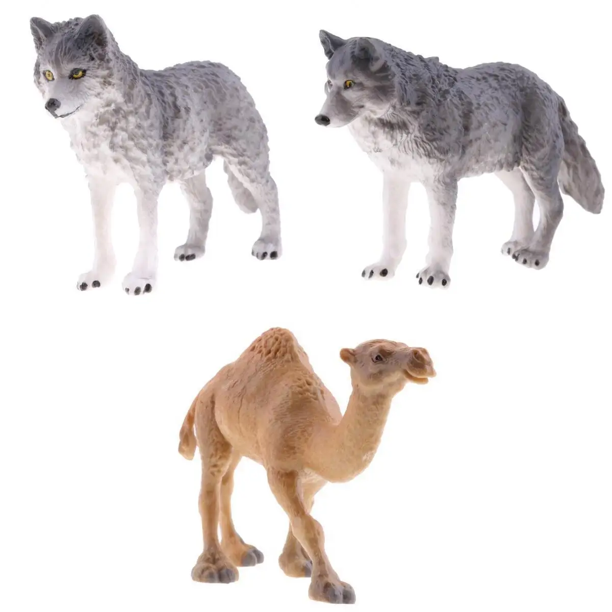 3x Animal Model Figurine Kids Educational Zoo Animal/Tree Toy Props Gifts