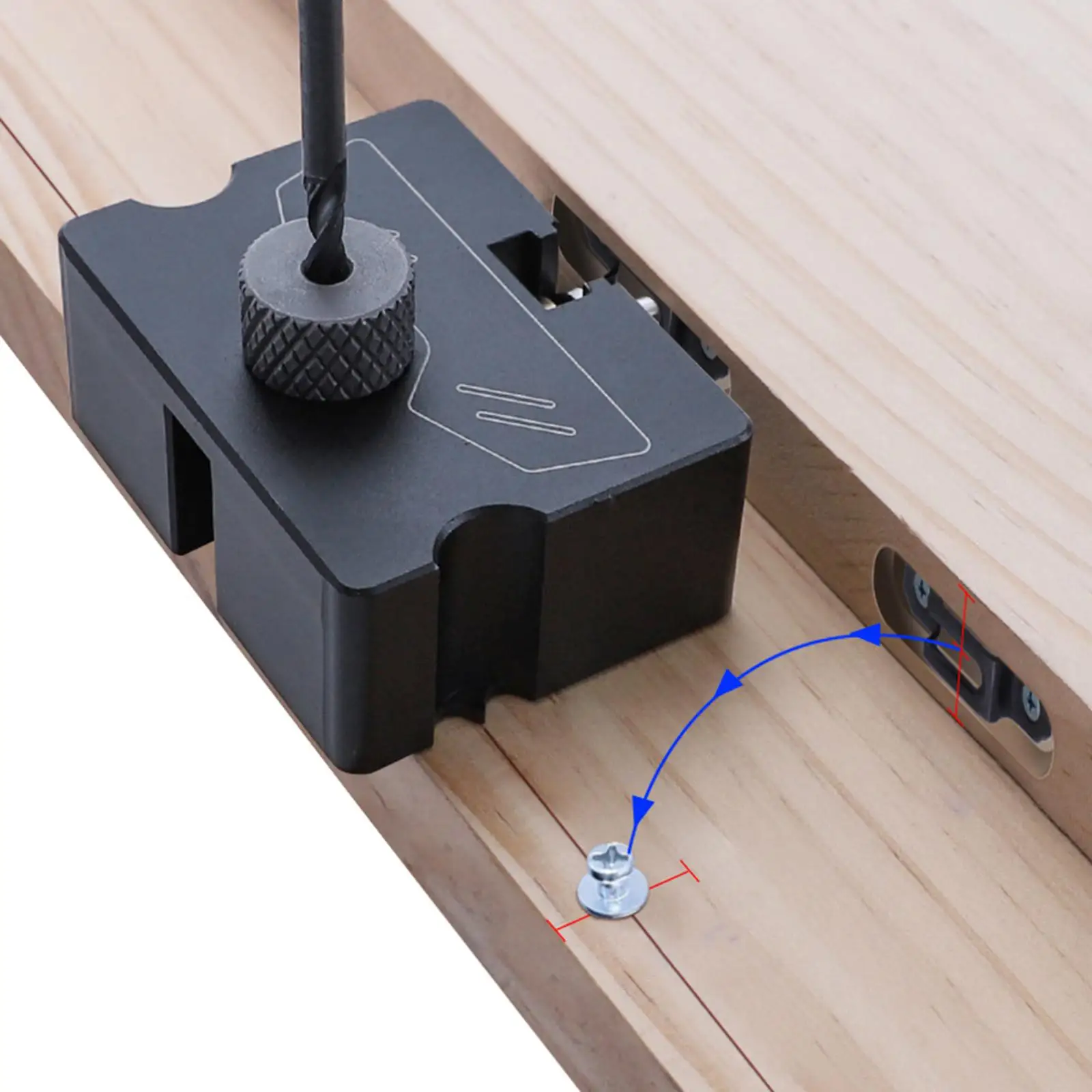 Pocket Hole Jig Kit Positioning Punch Tools Positioning Hole Puncher for Carpentry Woodworking