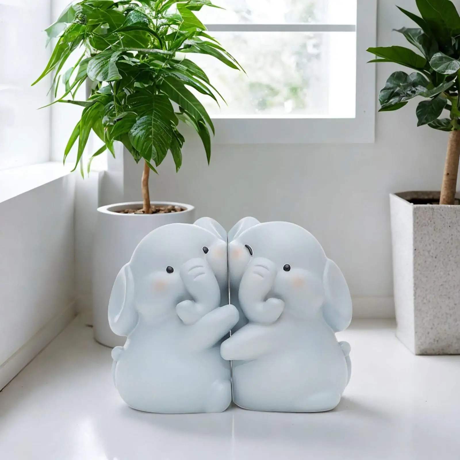 Cute Animal Decorative Bookends Book Organizer Modern Office Desk Accessories Creative Gifts Resin Office Home Decor Book Holder