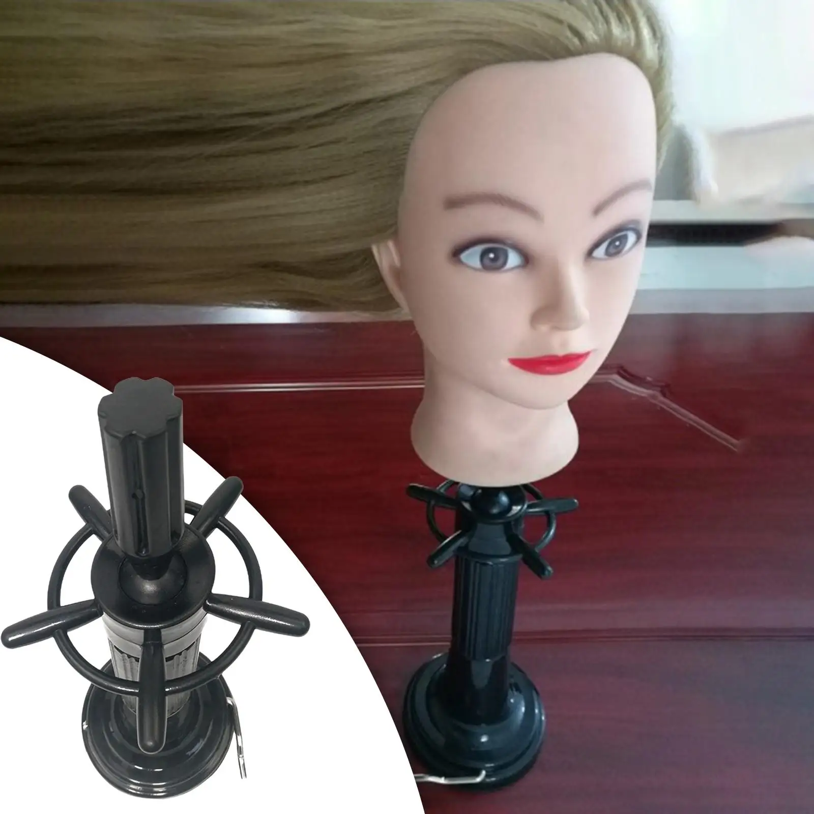 Wig Head Stand with Suction Cup Multifunctional Display Wig Holder for Mannequin Head