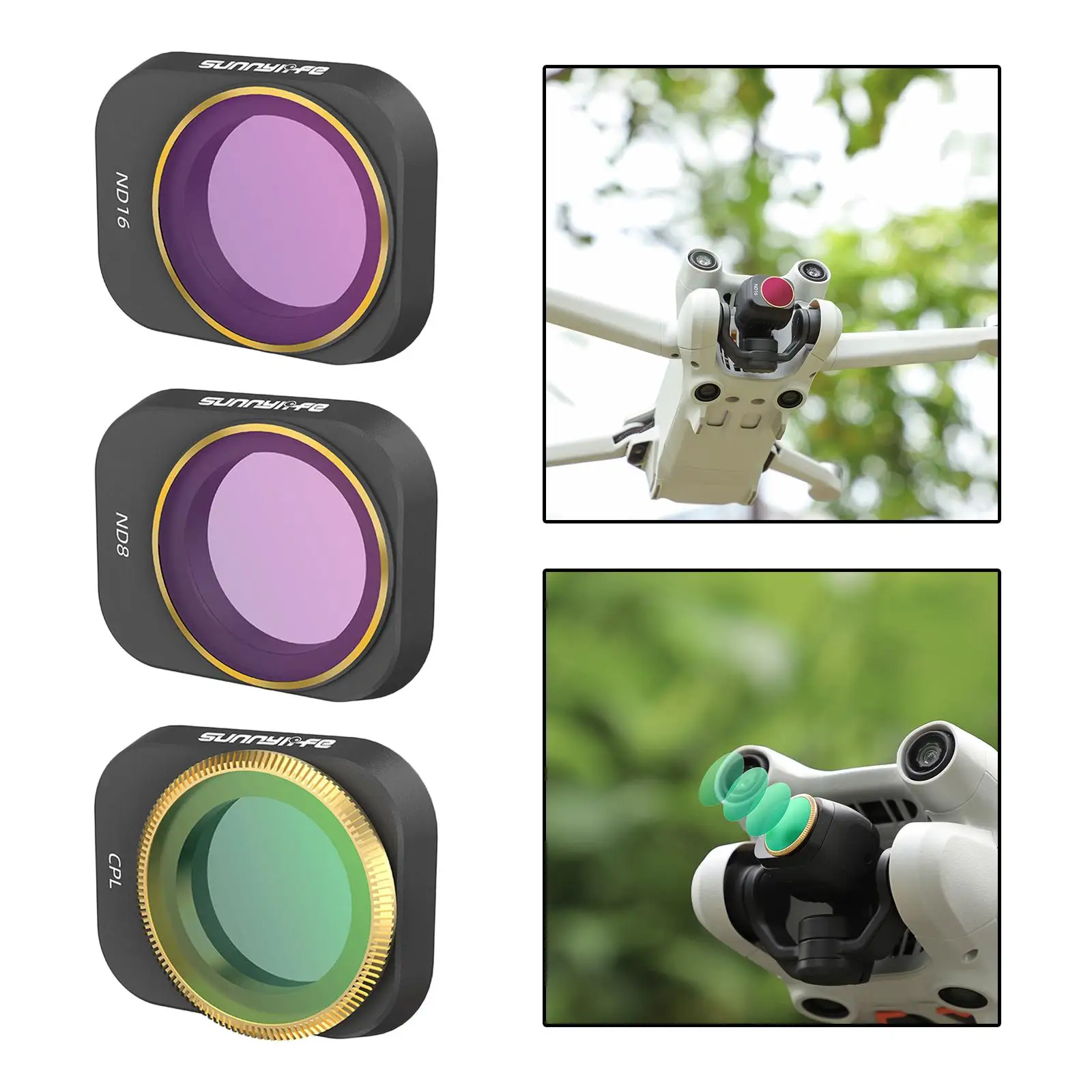3x Cpl/ND8/ND16 Lens Filters Set for DJI Mini 3 Pro Quadcopter Drone Spare Parts