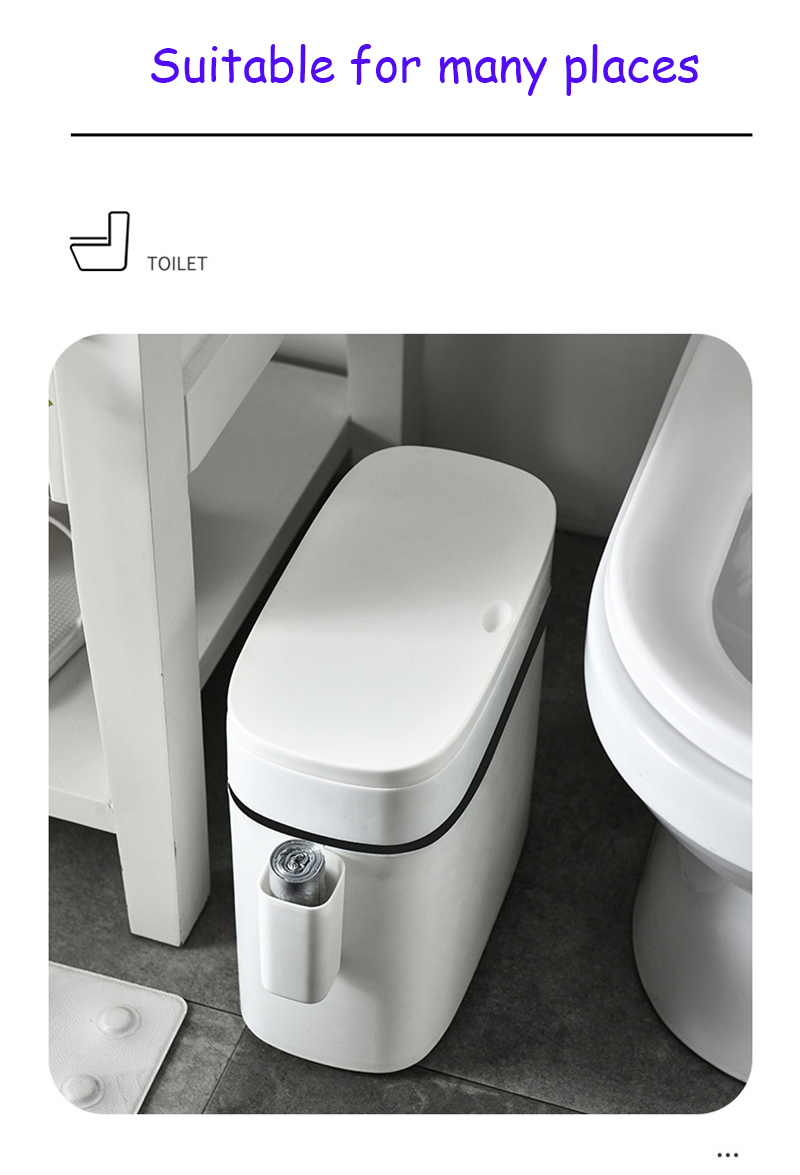 Title 10, 14L Bathroom Waste Bins Press type trash can wi...