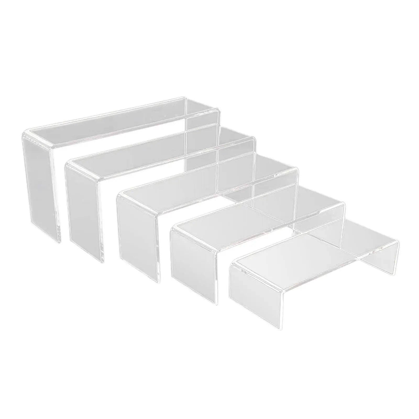 5x Acrylic Display Risers Display Collectibles for Jewelry Perfume Cupcakes